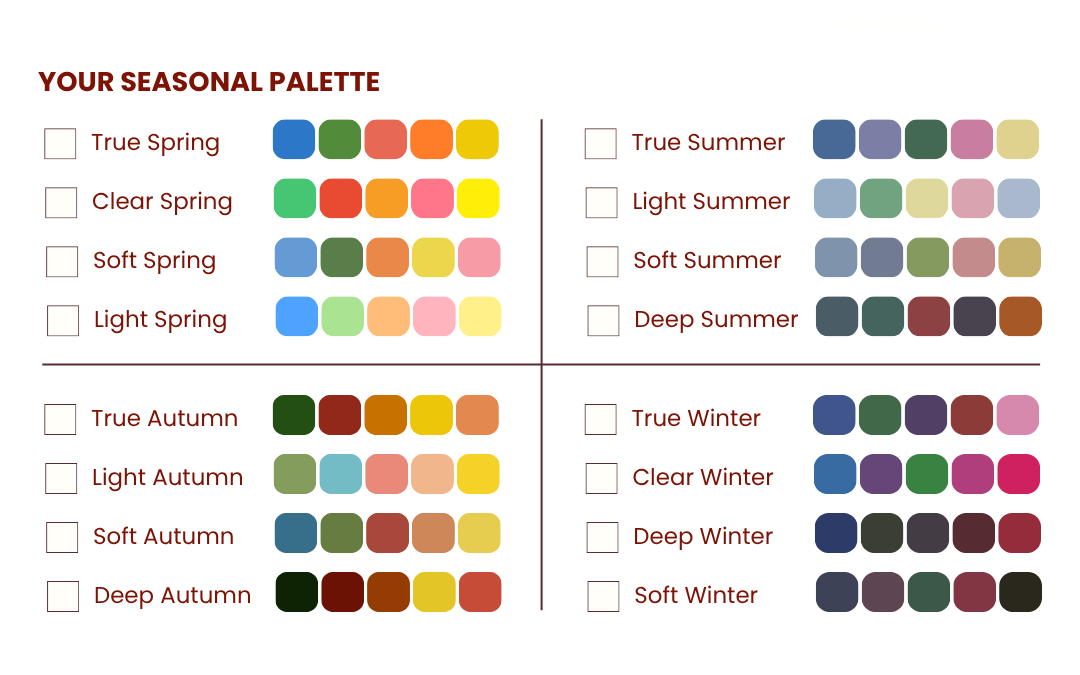 16-Season Seasonal Palette Board